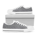 Chainmail Print White Low Top Sneakers