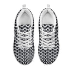 Chainmail Texture Print White Sneakers