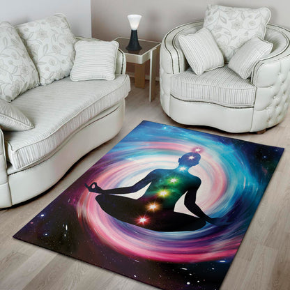 Chakras Of The Universe Print Area Rug
