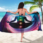 Chakras Of The Universe Print Beach Sarong Wrap