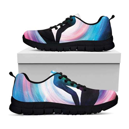 Chakras Of The Universe Print Black Sneakers