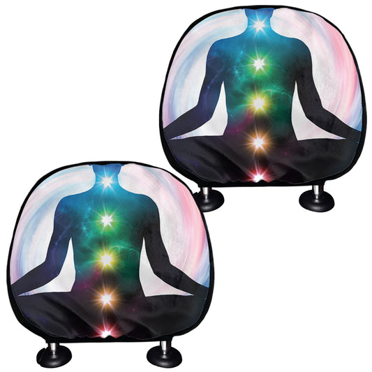Chakras Of The Universe Print Car Headrest Covers