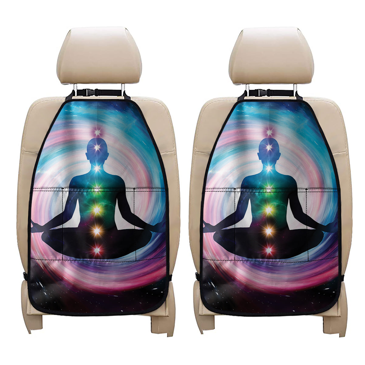 Chakras Of The Universe Print Car Seat Organizers