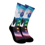 Chakras Of The Universe Print Crew Socks