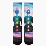 Chakras Of The Universe Print Crew Socks