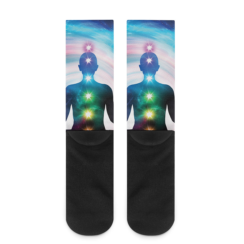 Chakras Of The Universe Print Crew Socks