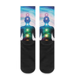 Chakras Of The Universe Print Crew Socks