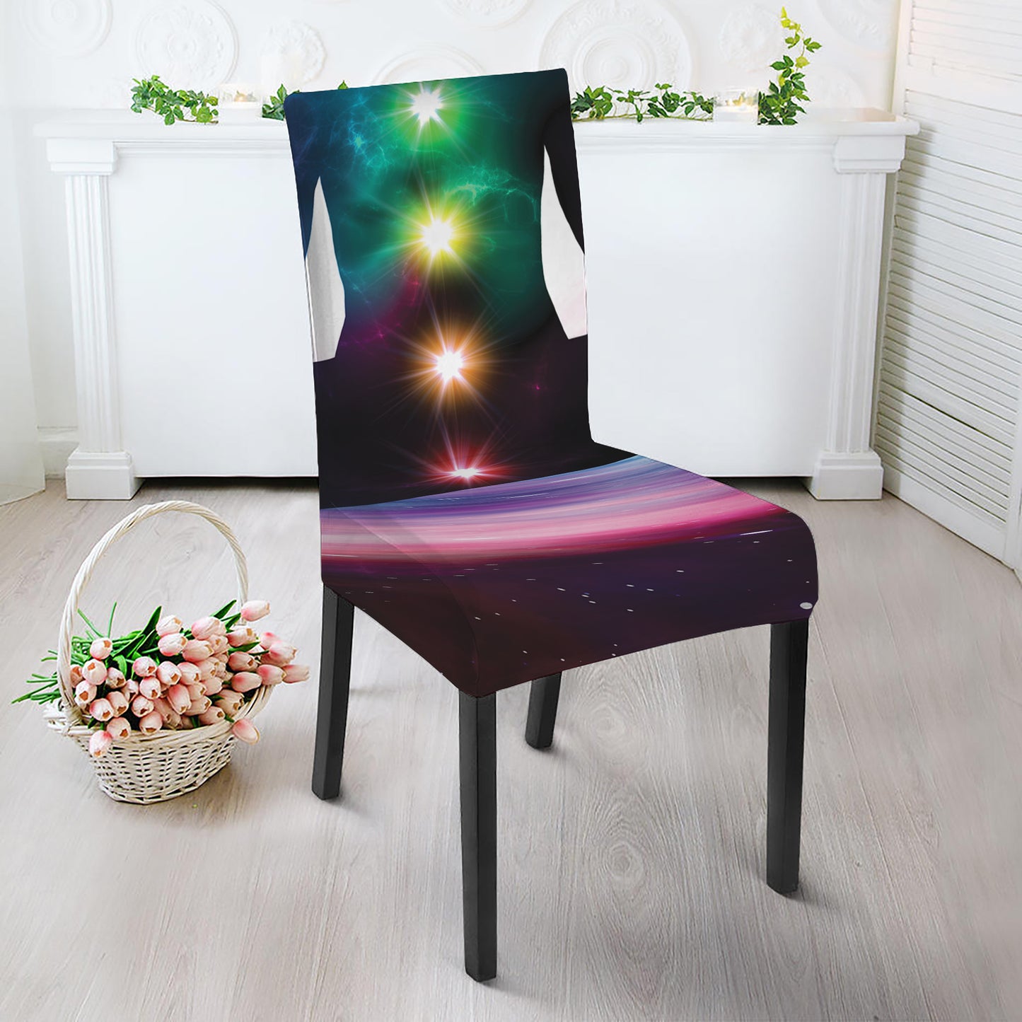 Chakras Of The Universe Print Dining Chair Slipcover