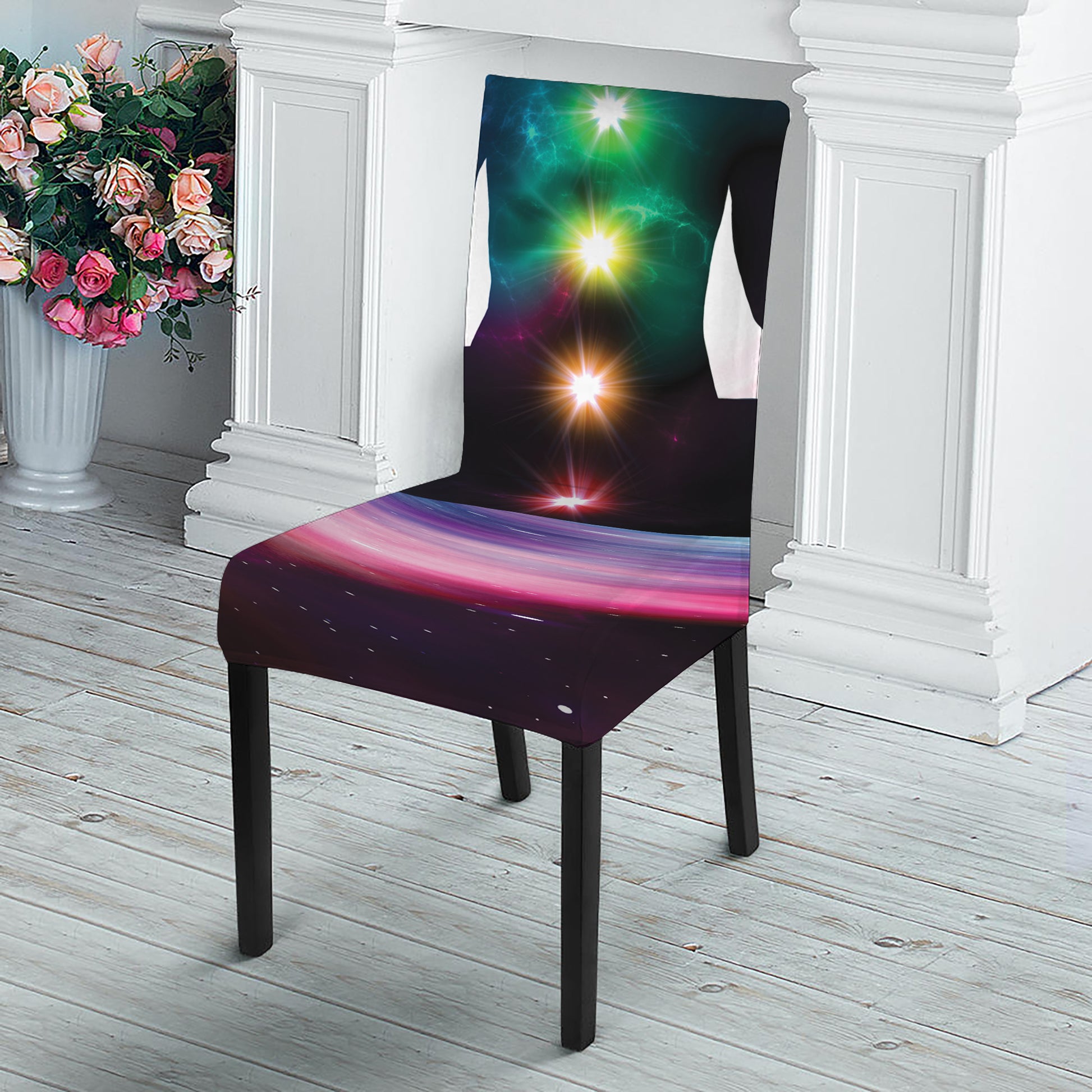 Chakras Of The Universe Print Dining Chair Slipcover