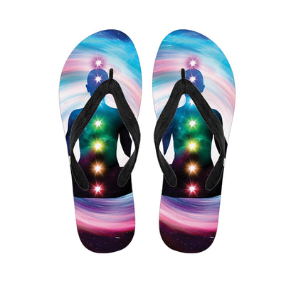 Chakras Of The Universe Print Flip Flops