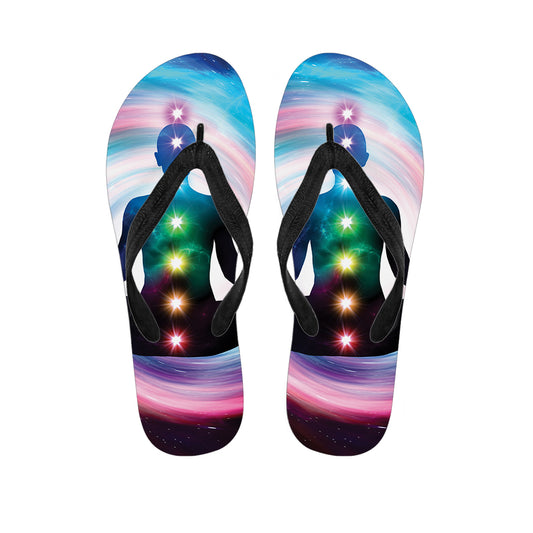 Chakras Of The Universe Print Flip Flops