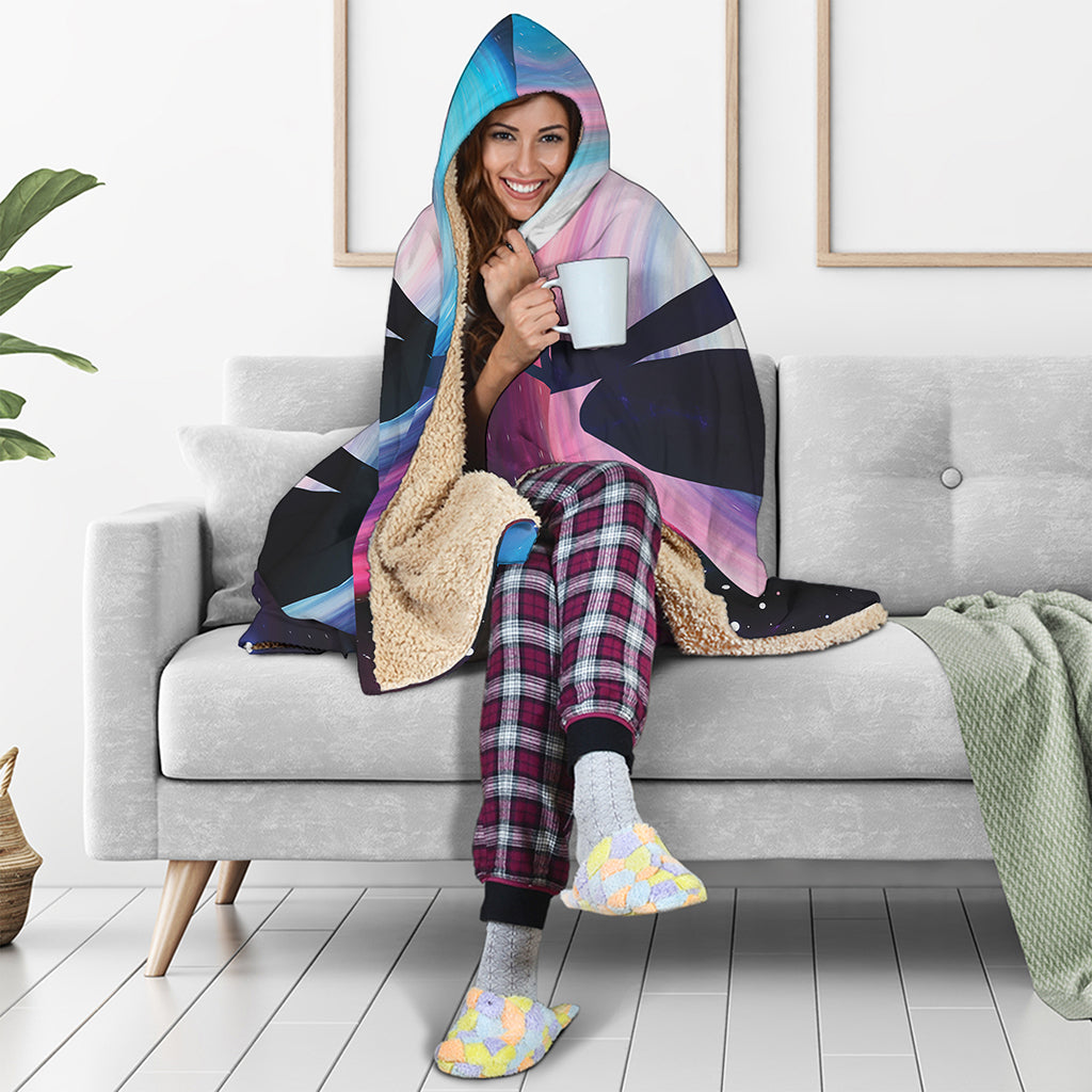 Chakras Of The Universe Print Hooded Blanket