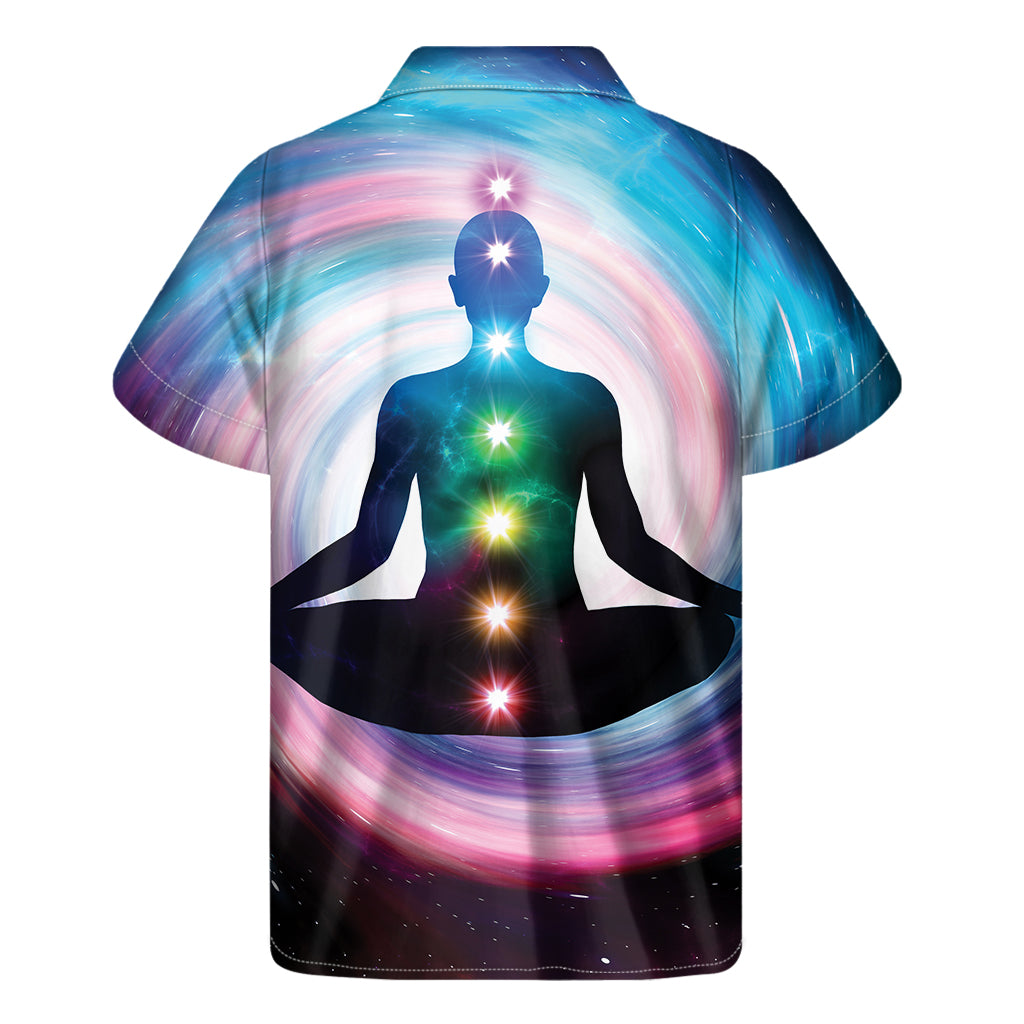 Chakras Of The Universe Print Men's Short Sleeve Shirt