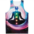 Chakras Of The Universe Print Men's Tank Top