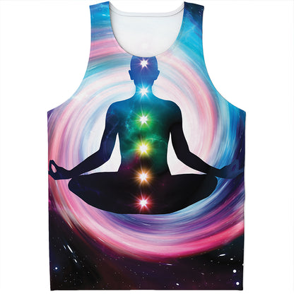 Chakras Of The Universe Print Men's Tank Top