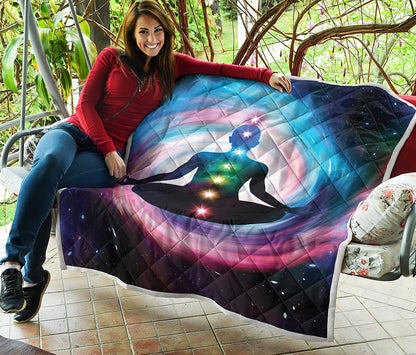 Chakras Of The Universe Print Quilt
