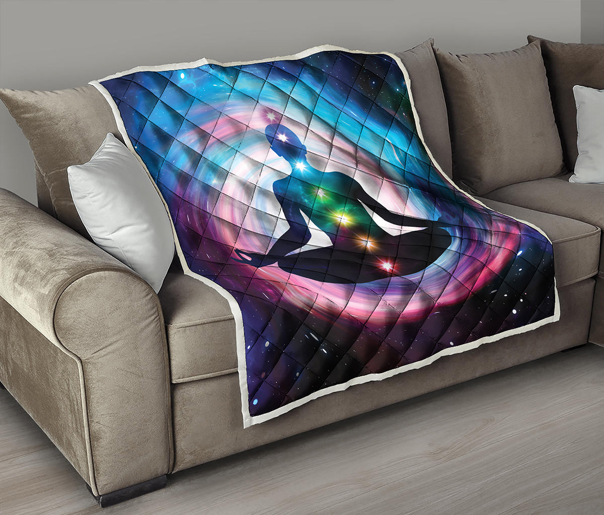 Chakras Of The Universe Print Quilt