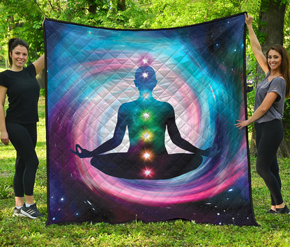 Chakras Of The Universe Print Quilt
