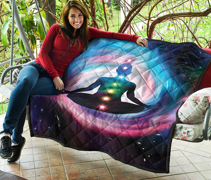 Chakras Of The Universe Print Quilt