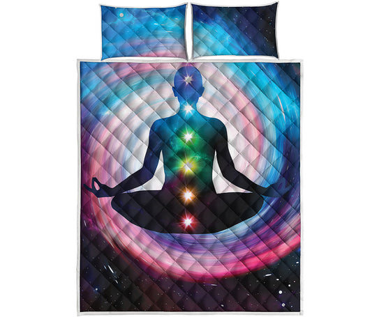 Chakras Of The Universe Print Quilt Bed Set