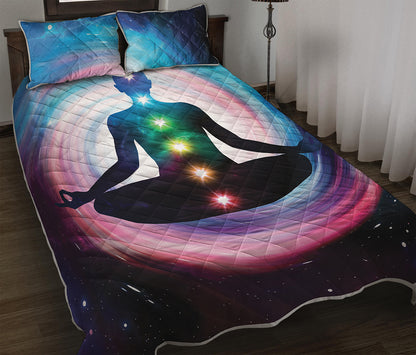 Chakras Of The Universe Print Quilt Bed Set