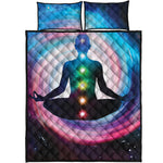 Chakras Of The Universe Print Quilt Bed Set