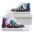 Chakras Of The Universe Print White High Top Sneakers