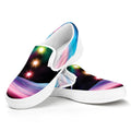 Chakras Of The Universe Print White Slip On Sneakers