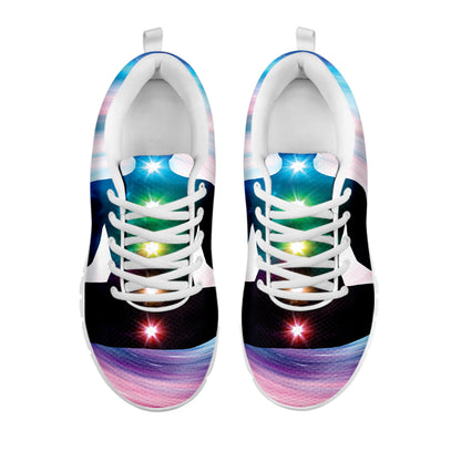 Chakras Of The Universe Print White Sneakers