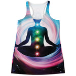 Chakras Of The Universe Print Women's Racerback Tank Top
