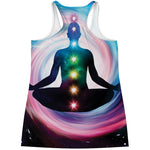 Chakras Of The Universe Print Women's Racerback Tank Top