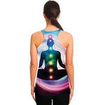 Chakras Of The Universe Print Women's Racerback Tank Top