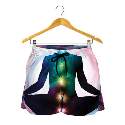Chakras Of The Universe Print Women's Shorts