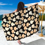 Champignon Mushroom Pattern Print Beach Sarong Wrap