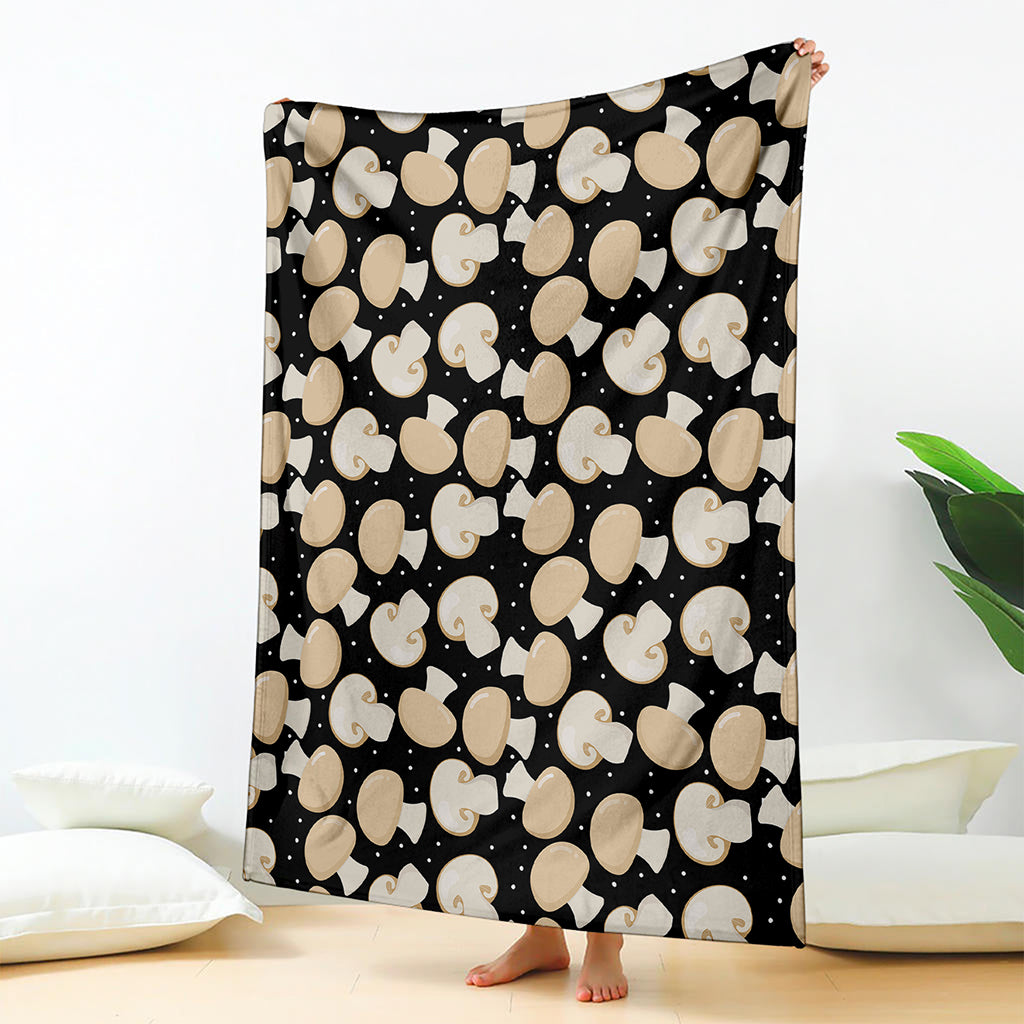 Champignon Mushroom Pattern Print Blanket