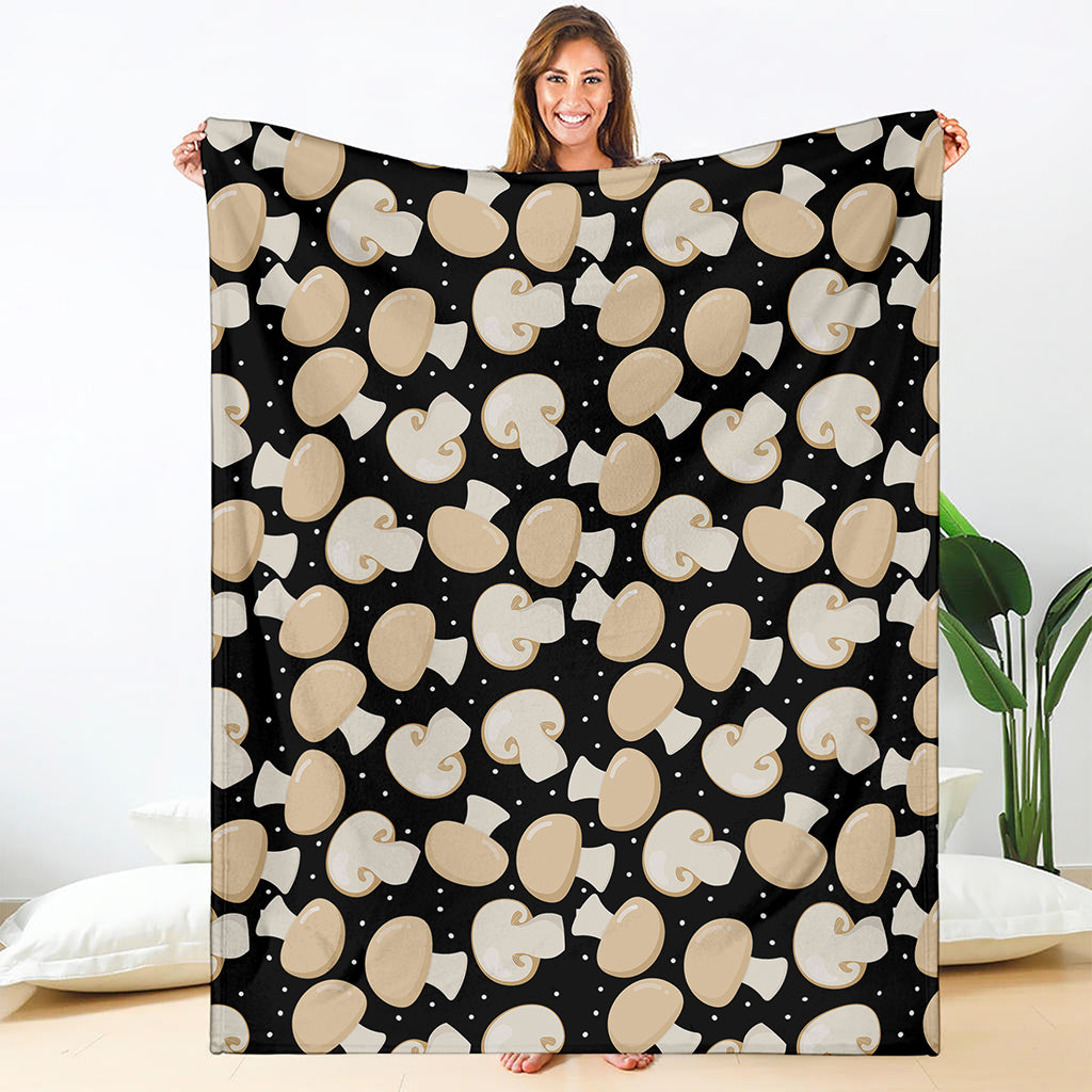 Champignon Mushroom Pattern Print Blanket