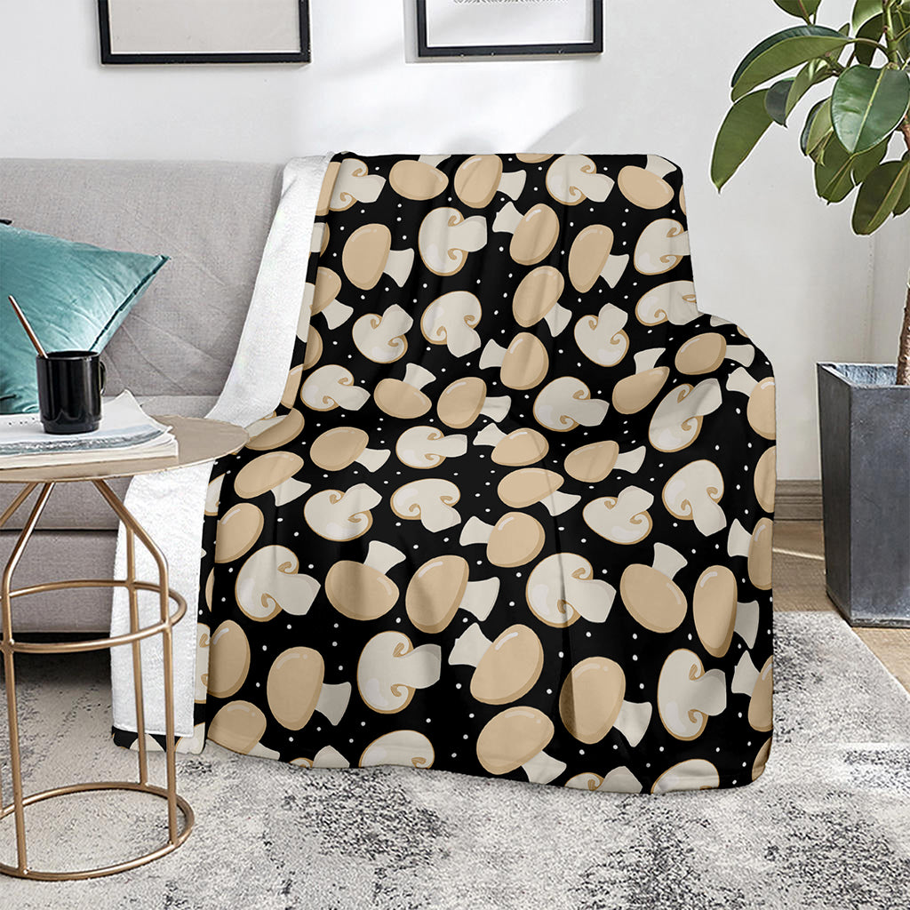 Champignon Mushroom Pattern Print Blanket