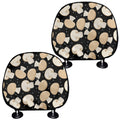Champignon Mushroom Pattern Print Car Headrest Covers