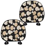 Champignon Mushroom Pattern Print Car Headrest Covers