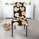 Champignon Mushroom Pattern Print Dining Chair Slipcover