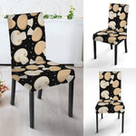 Champignon Mushroom Pattern Print Dining Chair Slipcover