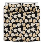 Champignon Mushroom Pattern Print Duvet Cover Bedding Set