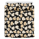 Champignon Mushroom Pattern Print Duvet Cover Bedding Set