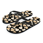 Champignon Mushroom Pattern Print Flip Flops