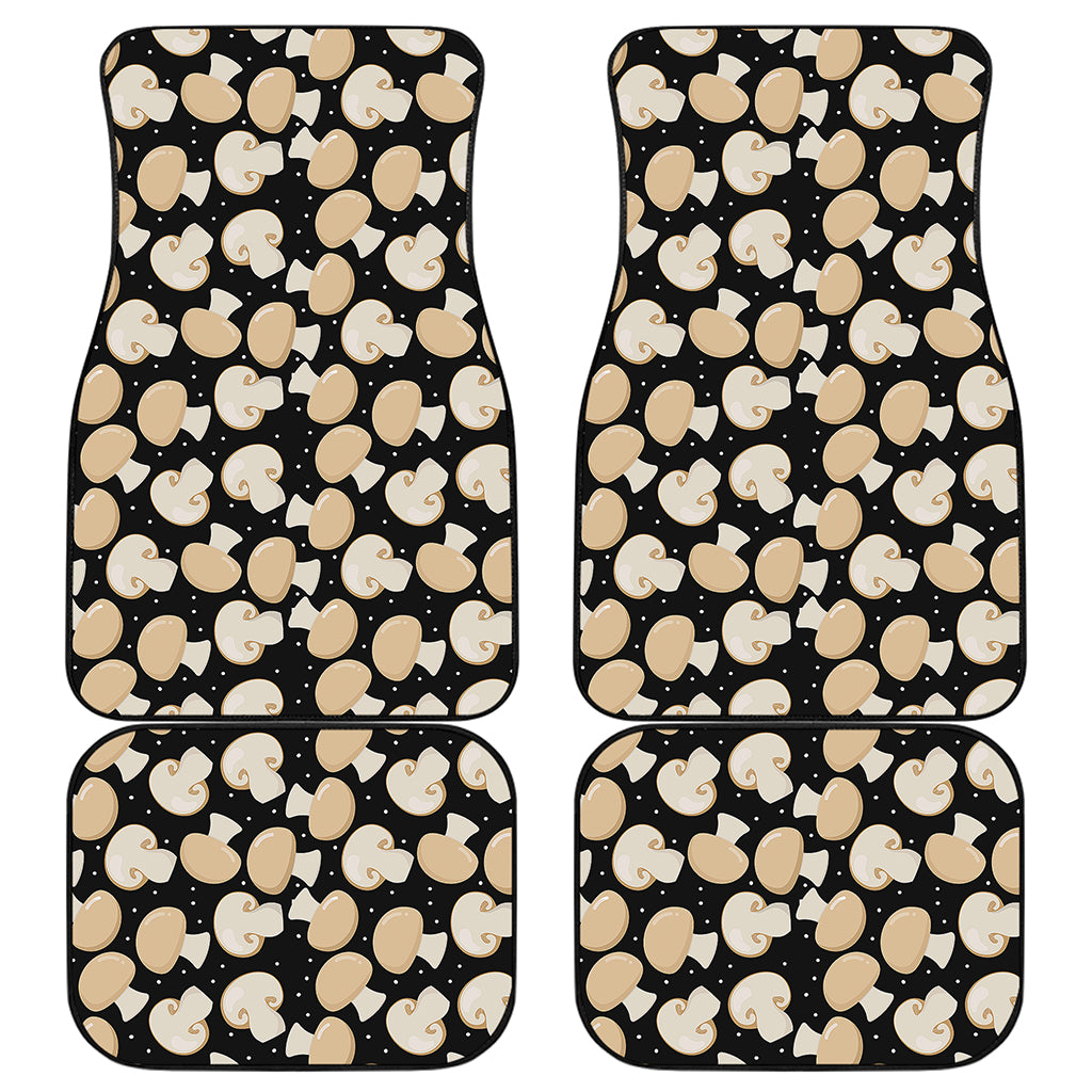 Champignon Mushroom Pattern Print Front and Back Car Floor Mats