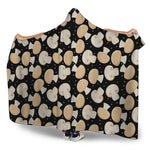 Champignon Mushroom Pattern Print Hooded Blanket