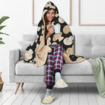 Champignon Mushroom Pattern Print Hooded Blanket