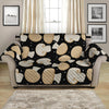 Champignon Mushroom Pattern Print Loveseat Protector