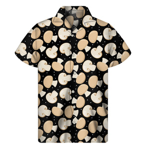 Champignon Mushroom Pattern Print Men's Short Sleeve Shirt