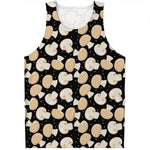 Champignon Mushroom Pattern Print Men's Tank Top